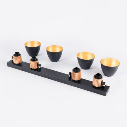 Brilagi - Bodové svítidlo ODENSE 4xE14/10W/230V kaučukovník/černá