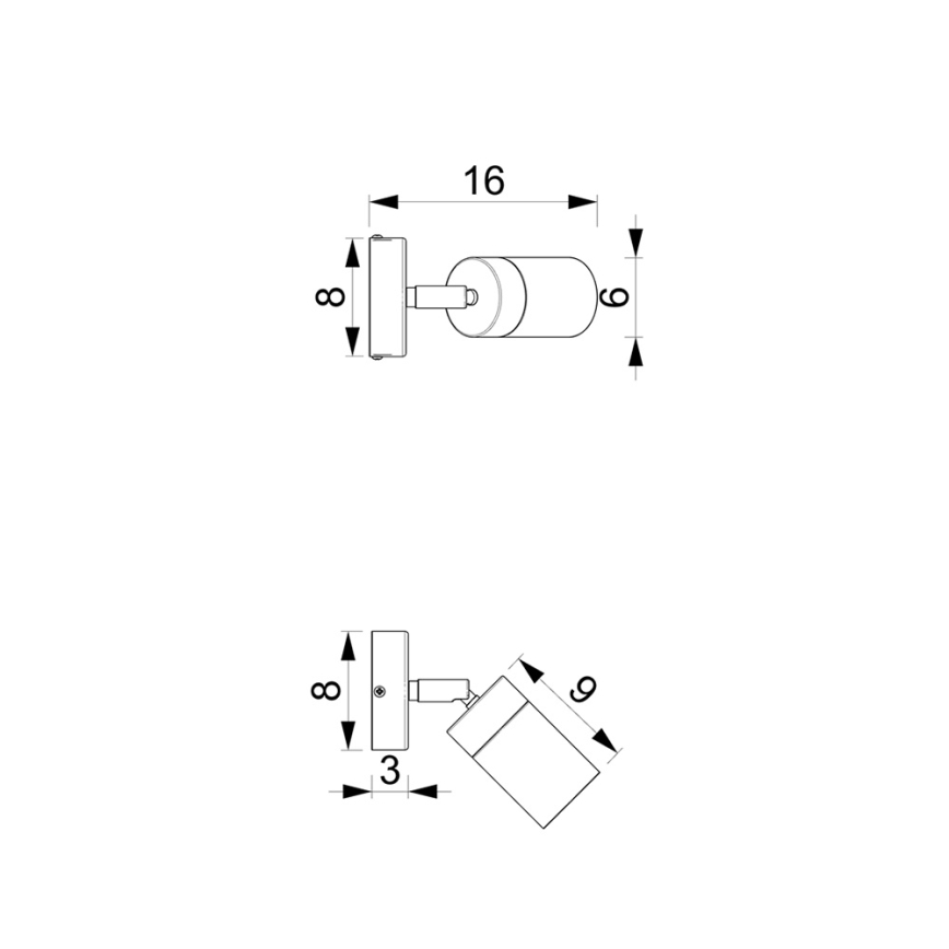 Brilagi - Bodové svítidlo POKER 1xGU10/25W/230V modrá/zlatá