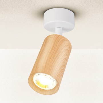 Brilagi - Bodové svítidlo SELE 1xGU10/30W/230V bílá/dekor dubu
