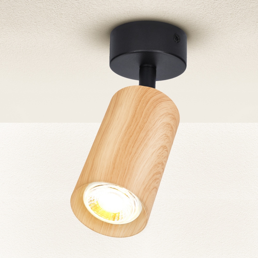 Brilagi - Bodové svítidlo SELE 1xGU10/30W/230V černá/dekor dubu