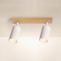 Brilagi - Bodové svítidlo SELE 2xGU10/30W/230V bílá/dekor dubu