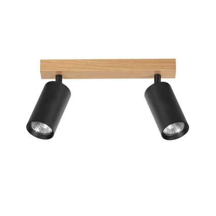 Brilagi - Bodové svítidlo SELE 2xGU10/30W/230V černá/dekor dubu