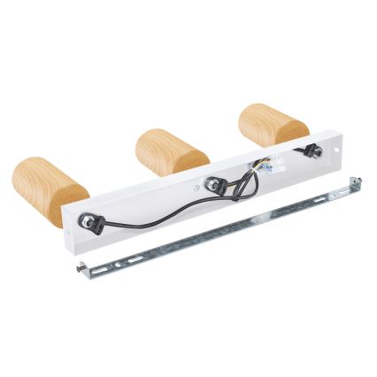 Brilagi - Bodové svítidlo SELE 3xGU10/30W/230V bílá/dekor dubu