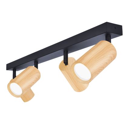 Brilagi - Bodové svítidlo SELE 4xGU10/30W/230V černá/dekor dubu