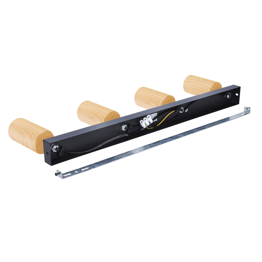Brilagi - Bodové svítidlo SELE 4xGU10/30W/230V černá/dekor dubu
