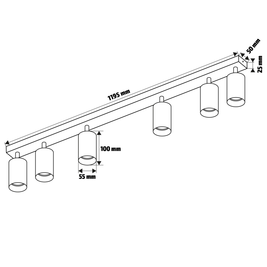 Brilagi - Bodové svítidlo SELE 6xGU10/30W/230V antracit