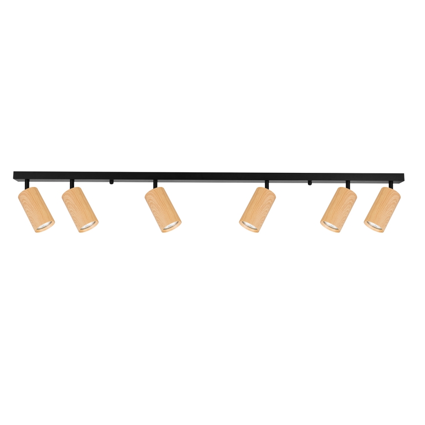 Brilagi - Bodové svítidlo SELE 6xGU10/30W/230V černá/dekor dubu