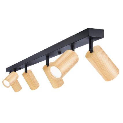 Brilagi - Bodové svítidlo SELE 6xGU10/30W/230V černá/dekor dubu