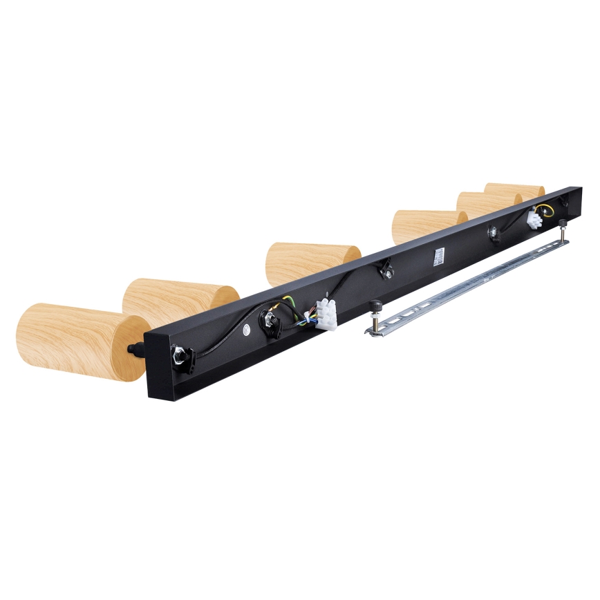 Brilagi - Bodové svítidlo SELE 6xGU10/30W/230V černá/dekor dubu