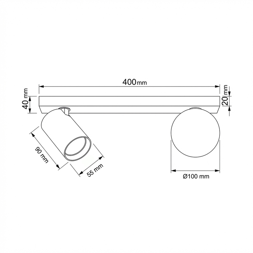 Brilagi - Bodové svítidlo SELE BALL 1xGU10/30W/230V + 1xG9/10W béžová