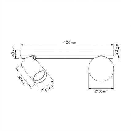 Brilagi - Bodové svítidlo SELE BALL 1xGU10/30W/230V + 1xG9/10W bílá