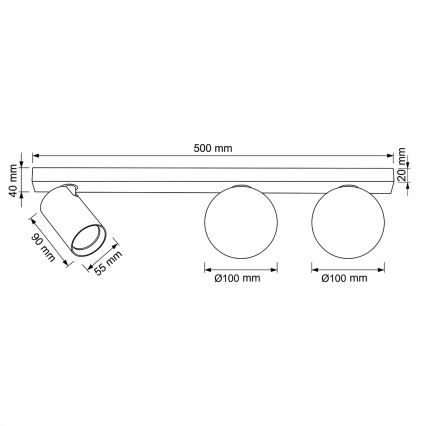 Brilagi - Bodové svítidlo SELE BALL 1xGU10/30W/230V + 2xG9/10W béžová