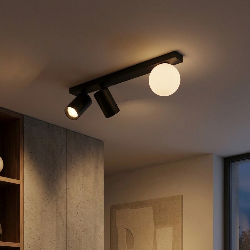 Brilagi - Bodové svítidlo SELE BALL 2xGU10/30W/230V + 1xG9/10W černá