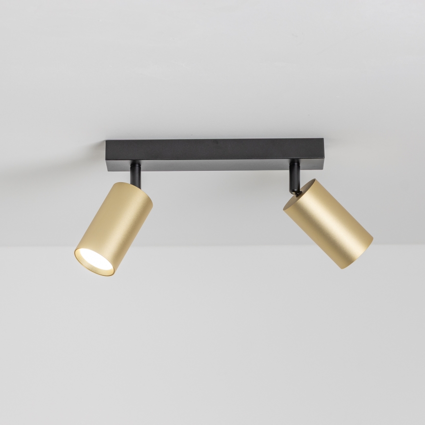 Brilagi - Bodové svítidlo SELE GOLDEN 2xGU10/30W/230V černá/zlatá