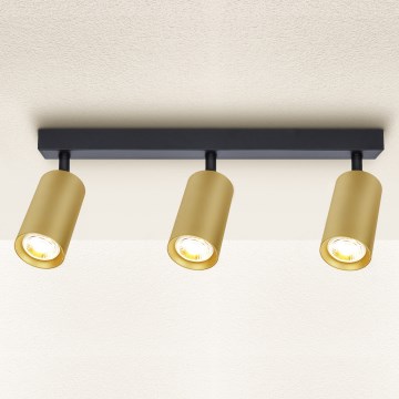 Brilagi - Bodové svítidlo SELE GOLDEN 3xGU10/30W/230V černá/zlatá