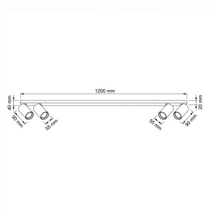BRILAGI - Bodové svítidlo SELE LONG 4xGU10/30W/230V béžová