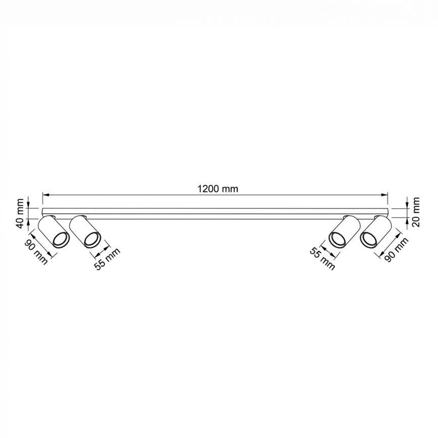 BRILAGI - Bodové svítidlo SELE LONG 4xGU10/30W/230V béžová