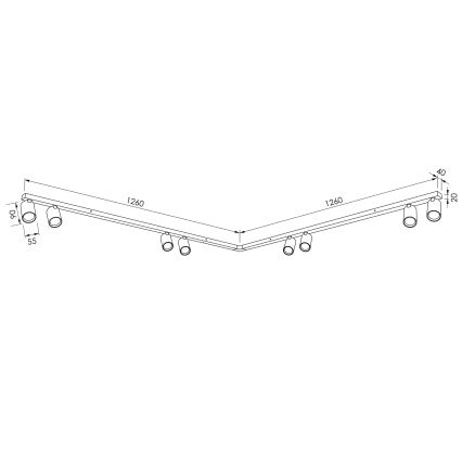 BRILAGI - Bodové svítidlo SELE LONG 8xGU10/30W/230V béžová