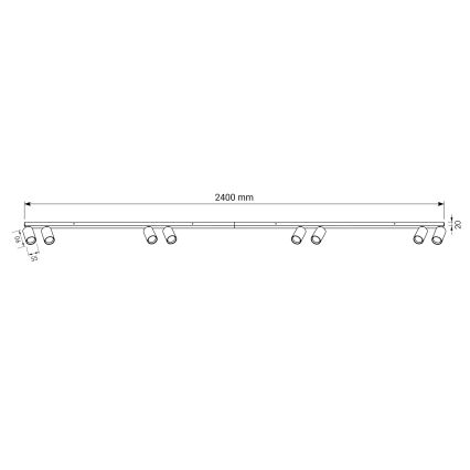 BRILAGI - Bodové svítidlo SELE LONG 8xGU10/30W/230V béžová