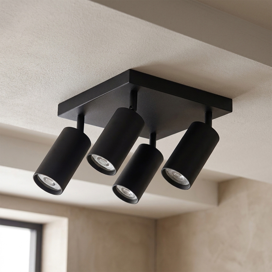 Brilagi - Bodové svítidlo SELE SQUARE 4xGU10/30W/230V černá