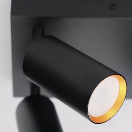 Brilagi - Bodové svítidlo SELE SQUARE 4xGU10/30W/230V černá/zlatá