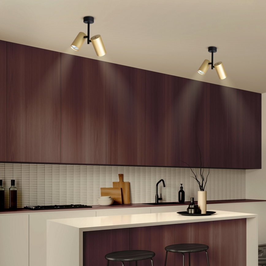 Brilagi - Bodové svítidlo SELE VERTICAL 2xGU10/30W/230V černá/zlatá