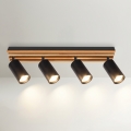 Brilagi - Bodové svítidlo SELE WOOD 4xGU10/30W/230V černá/dřevo
