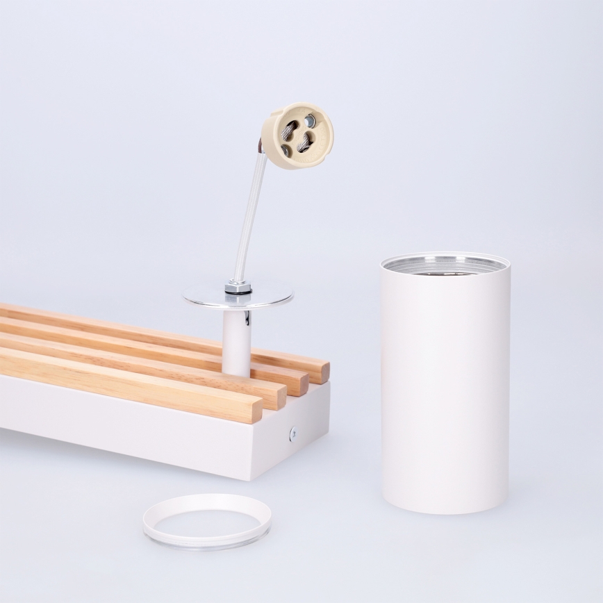 Brilagi - Bodové svítidlo SELE WOOD ACOUSTIC 2xGU10/30W/230V bílá/dřevo