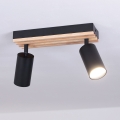 Brilagi - Bodové svítidlo SELE WOOD ACOUSTIC 2xGU10/30W/230V černá/dřevo