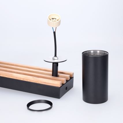Brilagi - Bodové svítidlo SELE WOOD ACOUSTIC 3xGU10/30W/230V černá/dřevo