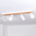 Brilagi - Bodové svítidlo SELE WOOD ACOUSTIC 4xGU10/30W/230V bílá/dřevo