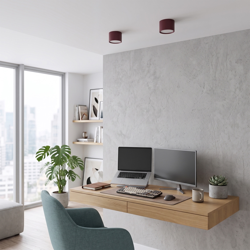 BRILAGI - Bodové svítidlo SMOOTH 1xGX53/15W/230V 60x82 mm burgundy