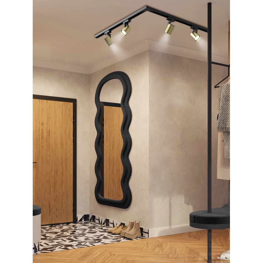 Brilagi - Bodové svítidlo v lištovém systému HUSKY 4xGU10/10W/230V černá/zlatá