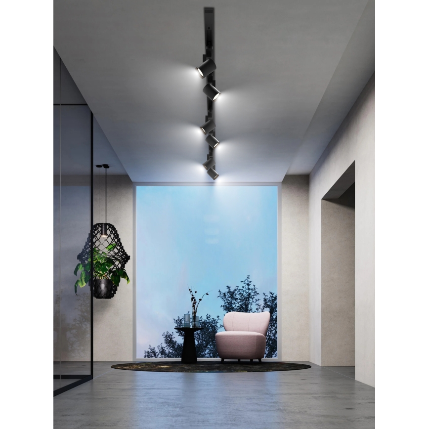 BRILAGI - Bodové svítidlo v lištovém systému HUSKY 6xGU10/10W/230V 225 cm černá