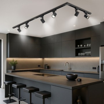 Brilagi - Bodové svítidlo v lištovém systému HUSKY 6xGU10/10W/230V černá