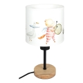Brilagi - Dětská stolní lampa BOBO WOOD 1xE27/25W/230V dub/černá/bílá/zvířátka