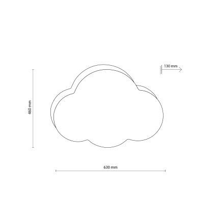 Brilagi - Dětské stropní svítidlo NIMBUS 4xE27/15W/230V 46x63 cm béžová