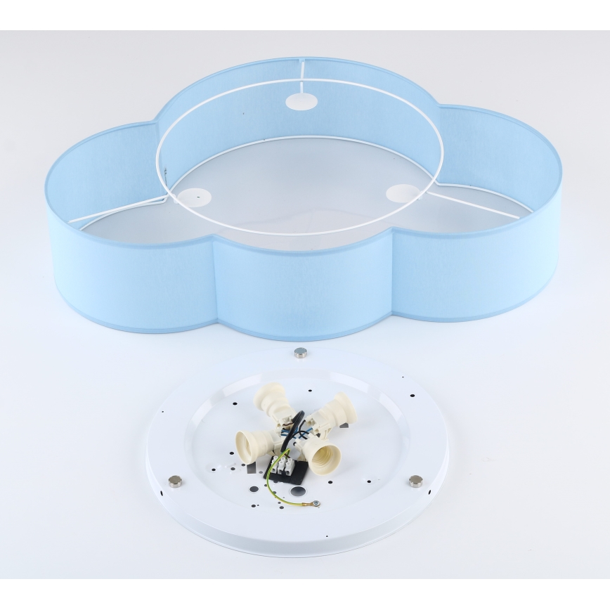 Brilagi - Dětské stropní svítidlo NIMBUS 4xE27/15W/230V 46x63 cm modrá