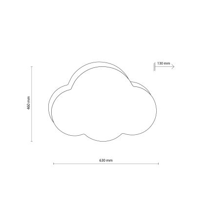 Brilagi - Dětské stropní svítidlo NIMBUS 4xE27/15W/230V bílá
