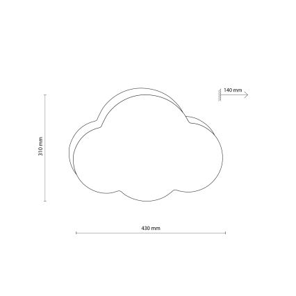 Brilagi - Dětské stropní svítidlo NIMBUS LINEN 2xE27/15W/230V béžová