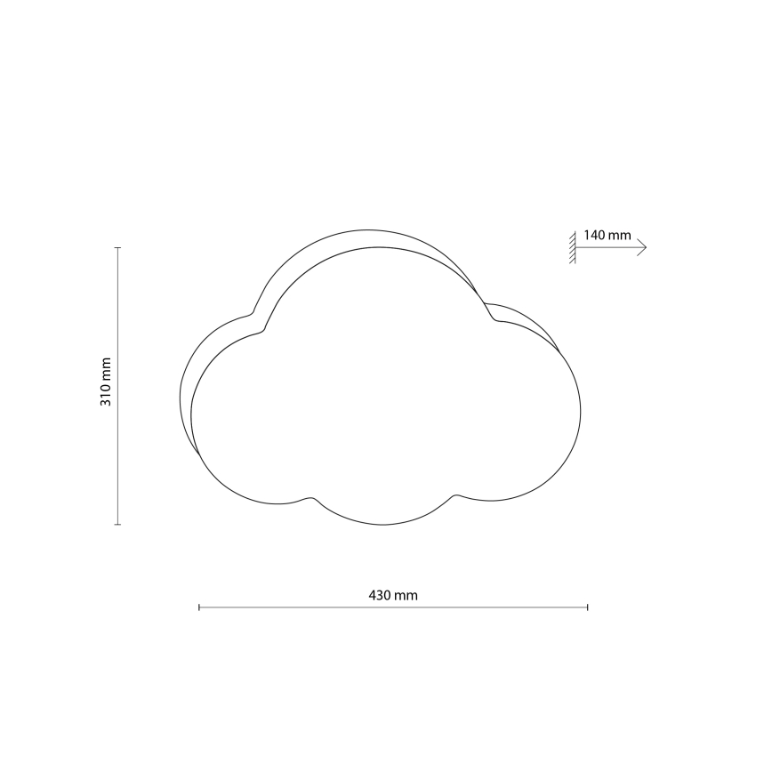 Brilagi - Dětské stropní svítidlo NIMBUS MINI 2xE27/15W/230V šedá