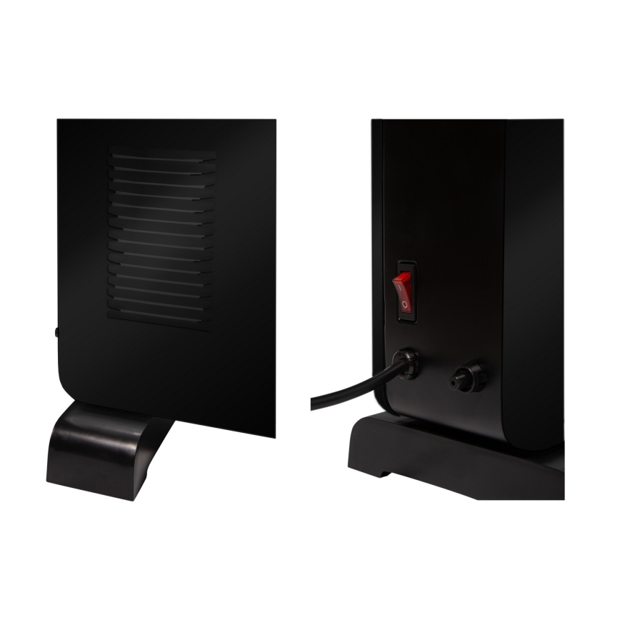 Brilagi - Elektrický přímotop/konvektor 1000/1300/2300W LCD/časovač/TURBO/termostat černá + dálkové ovládání