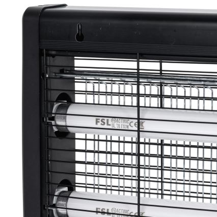 Brilagi - Elektrický lapač hmyzu 2xUV/10W/230V 60 m2 černá