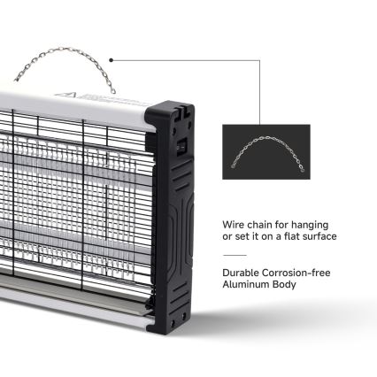 Brilagi - Elektrický lapač hmyzu 2xUV/10W/230V 60 m2