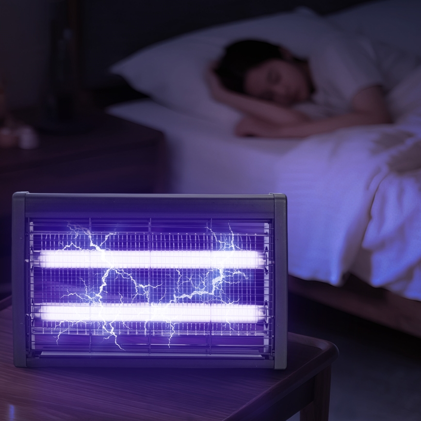 Brilagi - Elektrický lapač hmyzu 2xUV/18W/230V 100 m2 černá