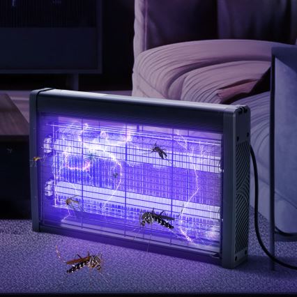 Brilagi - Elektrický lapač hmyzu 2xUV/18W/230V 100 m2 černá