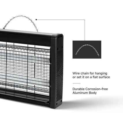 Brilagi - Elektrický lapač hmyzu 2xUV/18W/230V 100 m2 černá