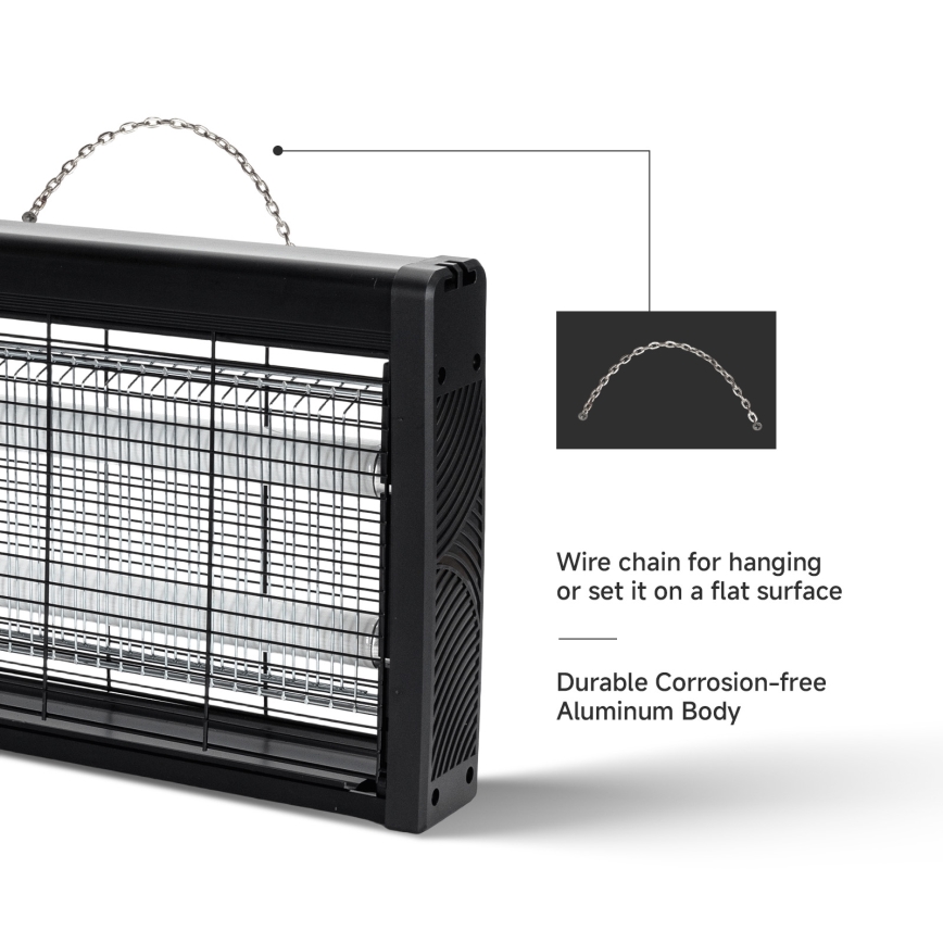 Brilagi - Elektrický lapač hmyzu 2xUV/18W/230V 100 m2
