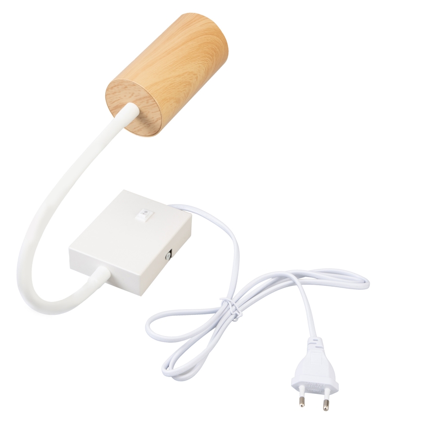 Brilagi - Flexibilní nástěnná lampa SELE 1xGU10/30W/230V bílá/dekor dubu