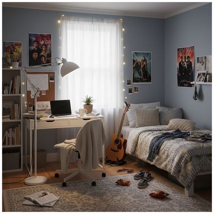 Brilagi - Flexibilní stojací lampa TASKER 1xE27/60W/230V 157 cm bílá